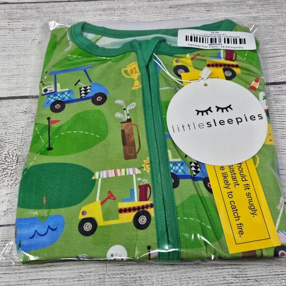NIB Little Sleepies Fairway Fun Zippy Size 18-24 months - Picture 1 of 3